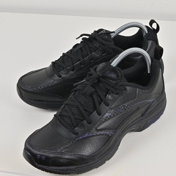 Ryka Intent XT 2 SR Y2K Training Running Athletic Black Leather Sneakers US8 UK6 - Picture 1 of 16